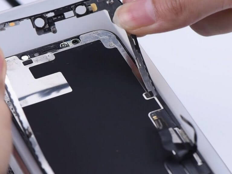 Teardown image of an Apple product.